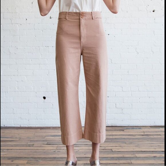 NWOT Apiece Apart Merida Cropped Cotton Pants - Picture 1 of 9